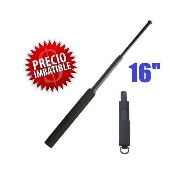Defensa extensible ESP 21 en acero color negro mango PVC